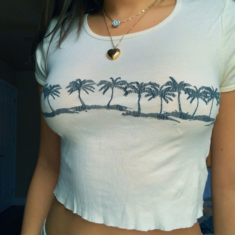 URBAN OUTFITTERS PALM TREES CROPPED TEE